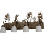 29"W Quail Hunter W/Dog 4 Lt Vanity Light