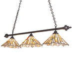 47" Long Delta Jadestone 3 Lt Island Pendant