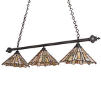 47" Long Delta Jadestone 3 Lt Island Pendant