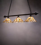 47" Long Delta Jadestone 3 Lt Island Pendant
