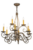 26"W Grace 10 Lt  Victorian Chandelier