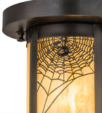 8"W Fulton Spider Web Outdoor Flushmount