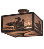 14"Sq Loon Flushmount