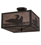 14"Sq Loon Flushmount