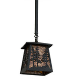 7"Sq Tall Pines Outdoor Pendant