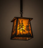 7"Sq Tall Pines Outdoor Pendant