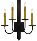 16"W Primitive 4 Lt Rustic Wall Sconce