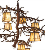 39"W Pine Branch Valley View 10 Lt Lodge Chandelier