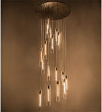 36"W Cilindro 18 LT Modern Cascading Pendant
