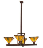 47"W Tiffany Prairie Corn 4 Lt Mission Inverted Pendant