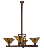 47"W Tiffany Prairie Corn 4 Lt Mission Inverted Pendant