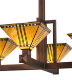 47"W Tiffany Prairie Corn 4 Lt Mission Inverted Pendant