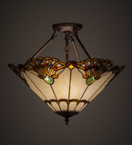 20"W Shell with Jewels Tiffany Inverted Pendant