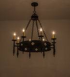 38"W Sabrina 8 Lt Gothic Chandelier