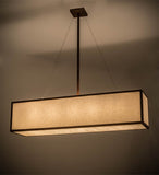 52"L Quadrato Linear Modern Fabric Oblong Pendan