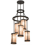24"W Cartier 6 Lt Mission Arts & Crafts Chandelier