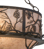 30"L Whispering Pines Mission Oblong Inverted Pendant