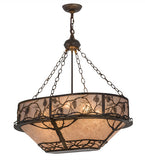 30"L Whispering Pines Mission Oblong Inverted Pendant