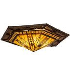 36"W Tiffany Sonoma Birch Southwest Flushmount