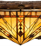 36"W Tiffany Sonoma Birch Southwest Flushmount