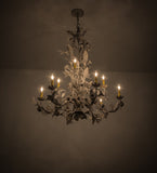 36"W Le Printemps 8 Lt Floral Chandelier