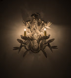 20"W Le Printemps 2 Lt Floral Wall Sconce
