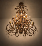 60"W Serratina 32 Lt Victorian Chandelier
