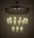 48"W Metro Murano 18 Lt Contemporary Glam Cascading Pendant