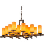 48"W Dante 18 Lt Contemporary Rustic Lodge Chandelier