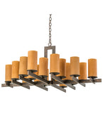 48"W Dante 18 Lt Contemporary Rustic Lodge Chandelier