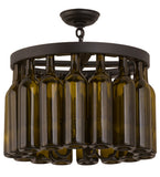 19"W Tuscan Vineyard Estate Modern Flushmount