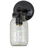 4.5"W Country Mason Jar Wall Sconce