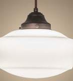 12"W Revival Schoolhouse W/Traditional Globe Pendant