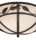 18"W Estelle Rustic Lodge Flushmount