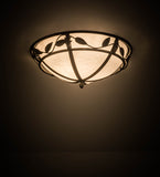 18"W Estelle Rustic Lodge Flushmount