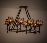 38"L Balsam Pine 8 Lt Lodge Oblong Chandelier