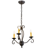 18"W Sienna 3 Lt Victorian Chandelier