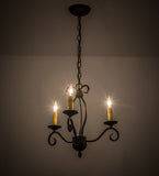 18"W Sienna 3 Lt Victorian Chandelier