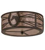 16"W Horseshoe Flushmoun