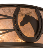 16"W Horseshoe Flushmoun