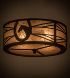 16"W Horseshoe Flushmoun