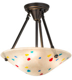 14"W Metro Fusion Davis Modern Semi-Flushmount