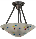 14"W Metro Fusion Davis Modern Semi-Flushmount