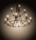 60"W Octavia 15 Lt Two Tier Contemporary Chandelier