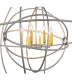 43"W Atomic Energy 8 Lt Chandelier