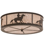 22"W Southwest Cowboy Flushmount