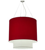 34"W Cilindro 2 Tier Textrene Contemporary Pendant
