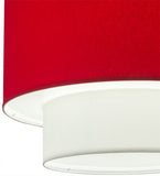 34"W Cilindro 2 Tier Textrene Contemporary Pendant