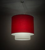 34"W Cilindro 2 Tier Textrene Contemporary Pendant