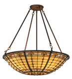 24"W Tiffany Fleur-de-Lite Gothic Semi-Flushmount